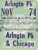 November 1974 monthly ticket