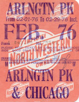 February 1976 monthly ticket