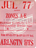 July 1977 monthly ticket
