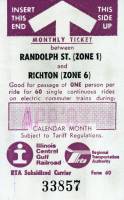 April 1983 monthly ticket