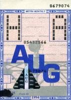 August 1994 monthly ticket