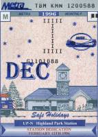 December 1996 monthly ticket
