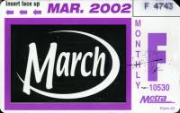 March 2002 monthly ticket