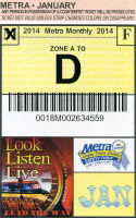 January 2014 monthly ticket