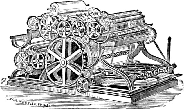 Drawing of a Bullock press