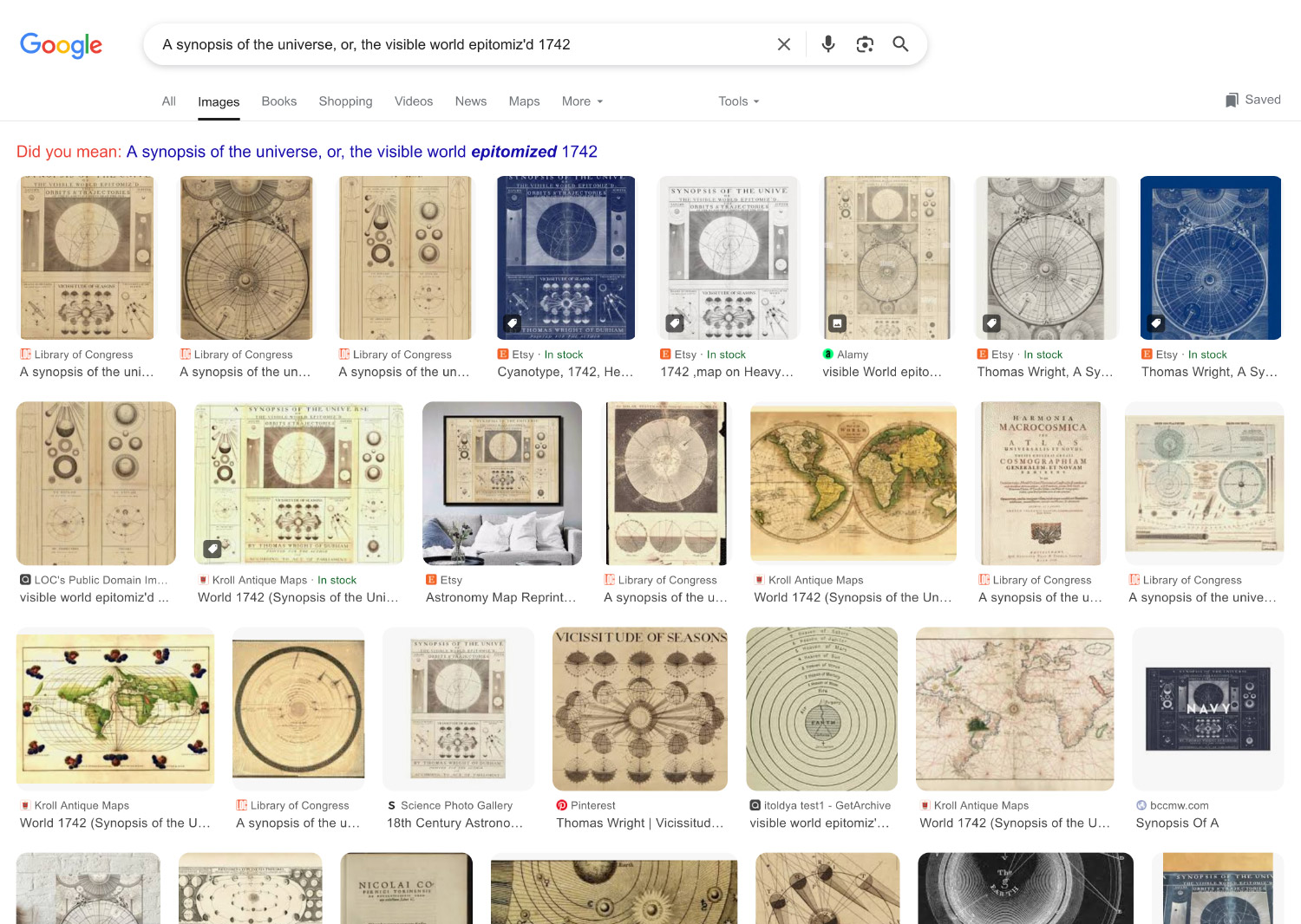 Google Images screenshot