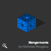 Cubescape sculpture Mengermania by Nicholas Rougeux