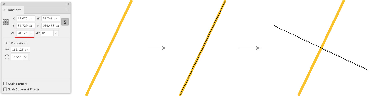 Steps for bisecting a line