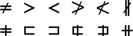 Alternate designs for symbols