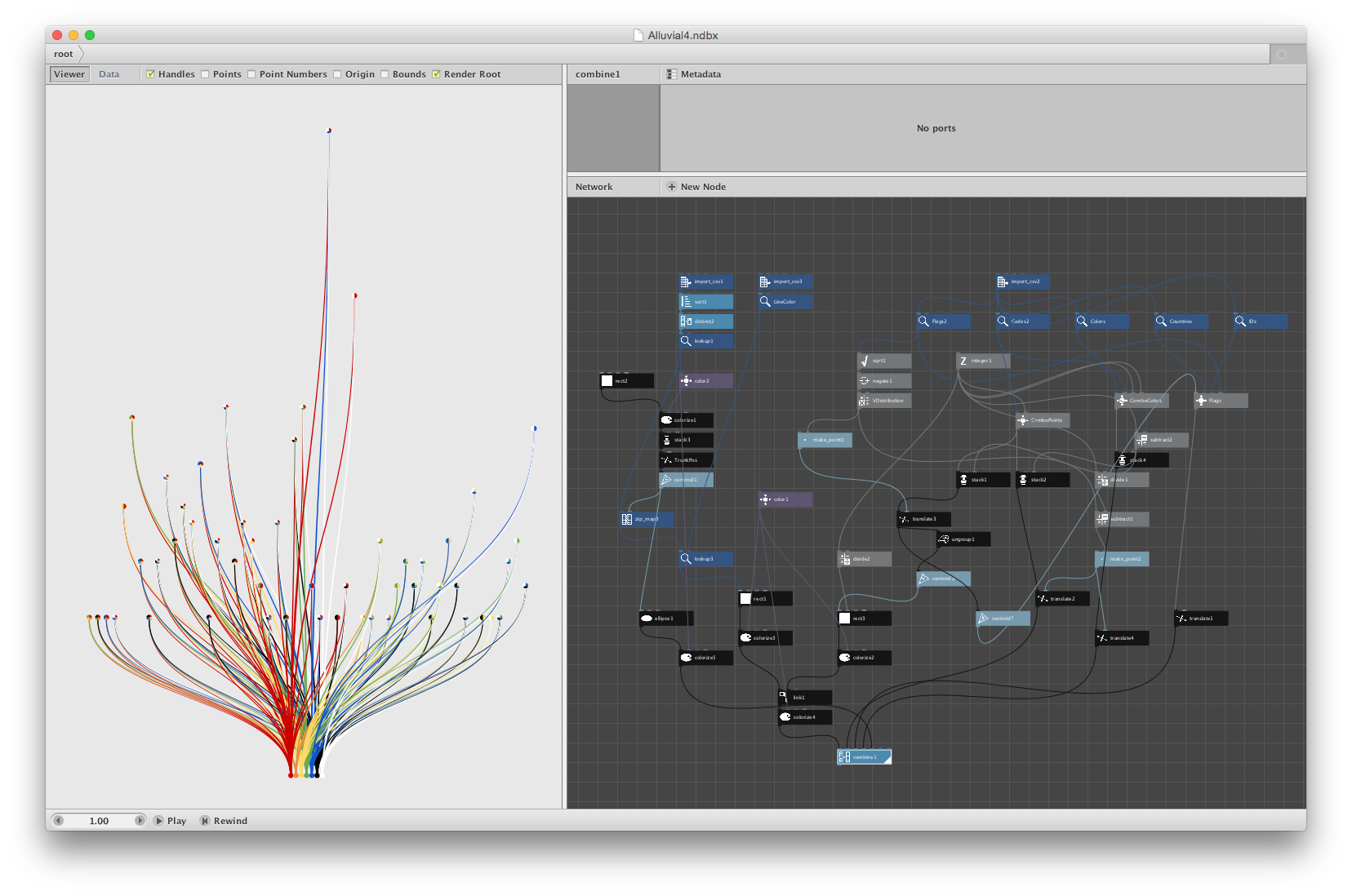 Screenshot of the final alluvial diagram in NodeBox