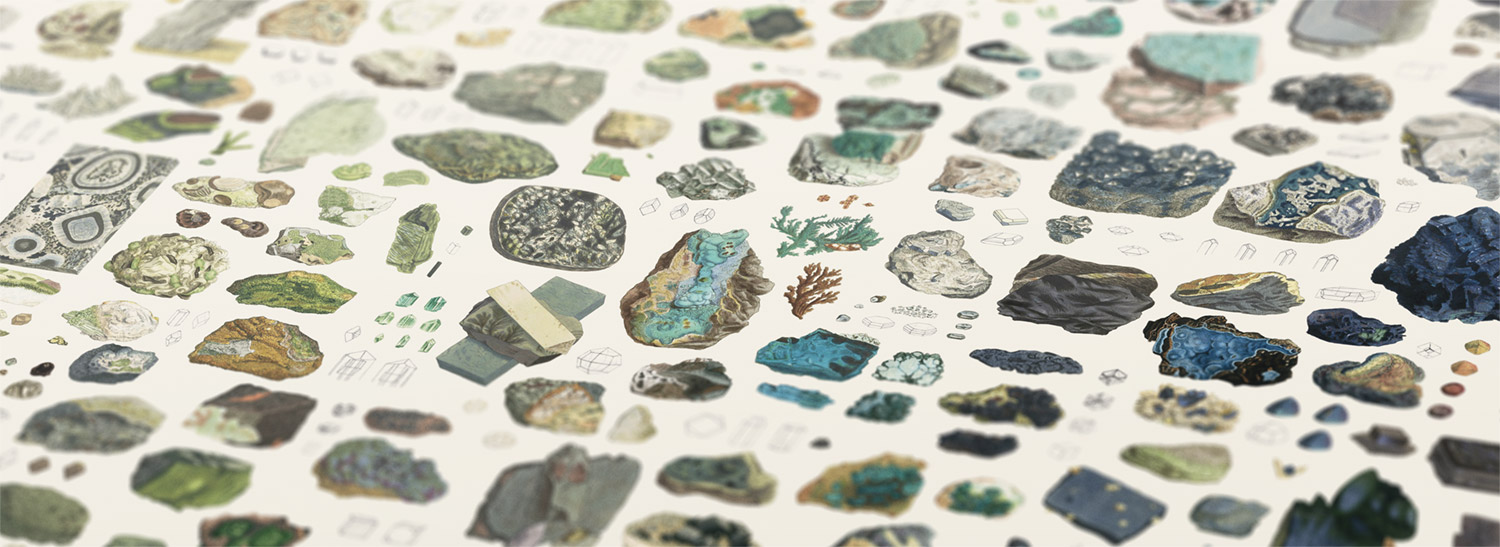 Closeup of mineralogy poster