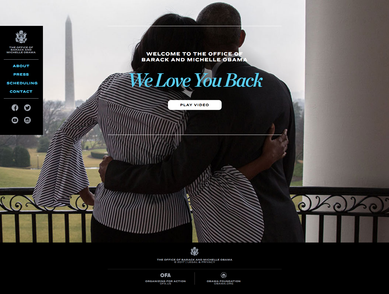 Screenshot of the BarackObama.com