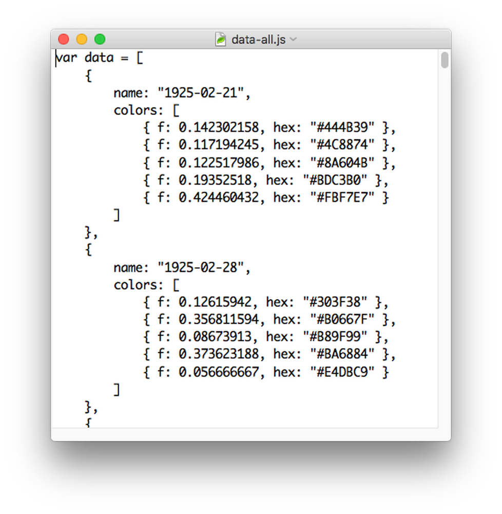 JSON screenshot