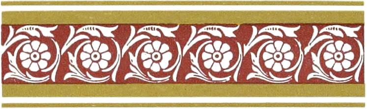 Ornate border comprising brown and tan colors