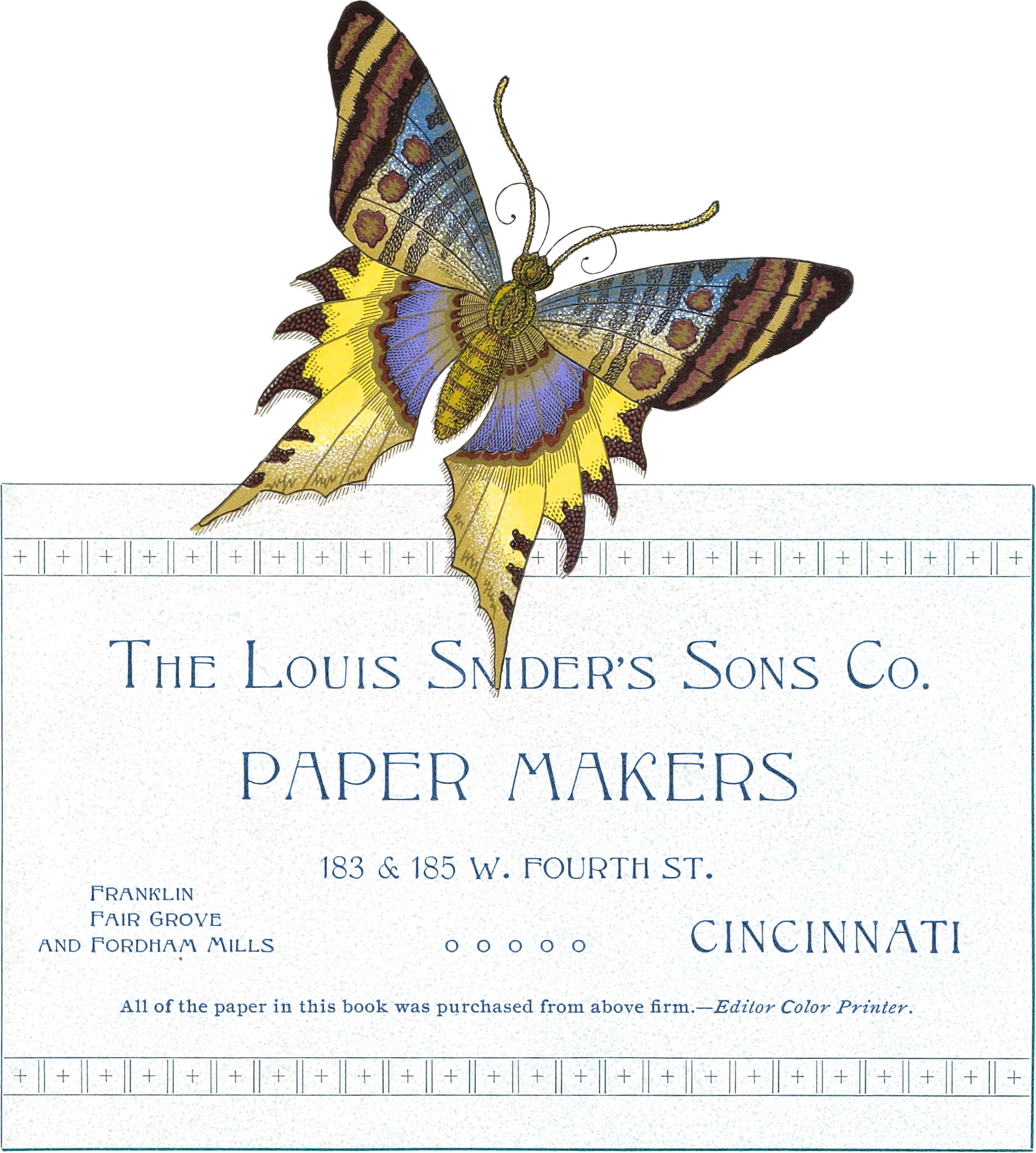 Butterfly and business card