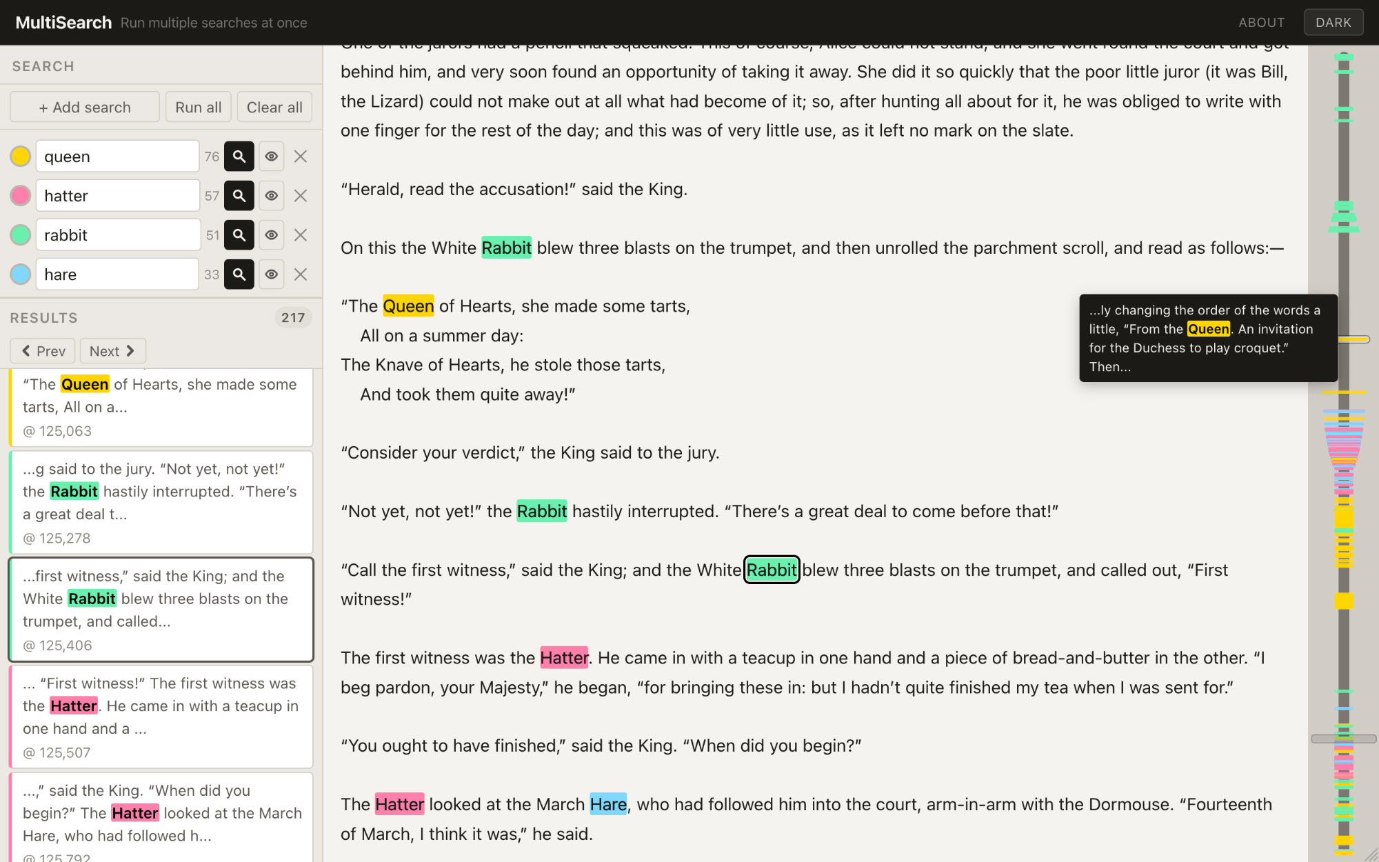 Screenshot of light mode