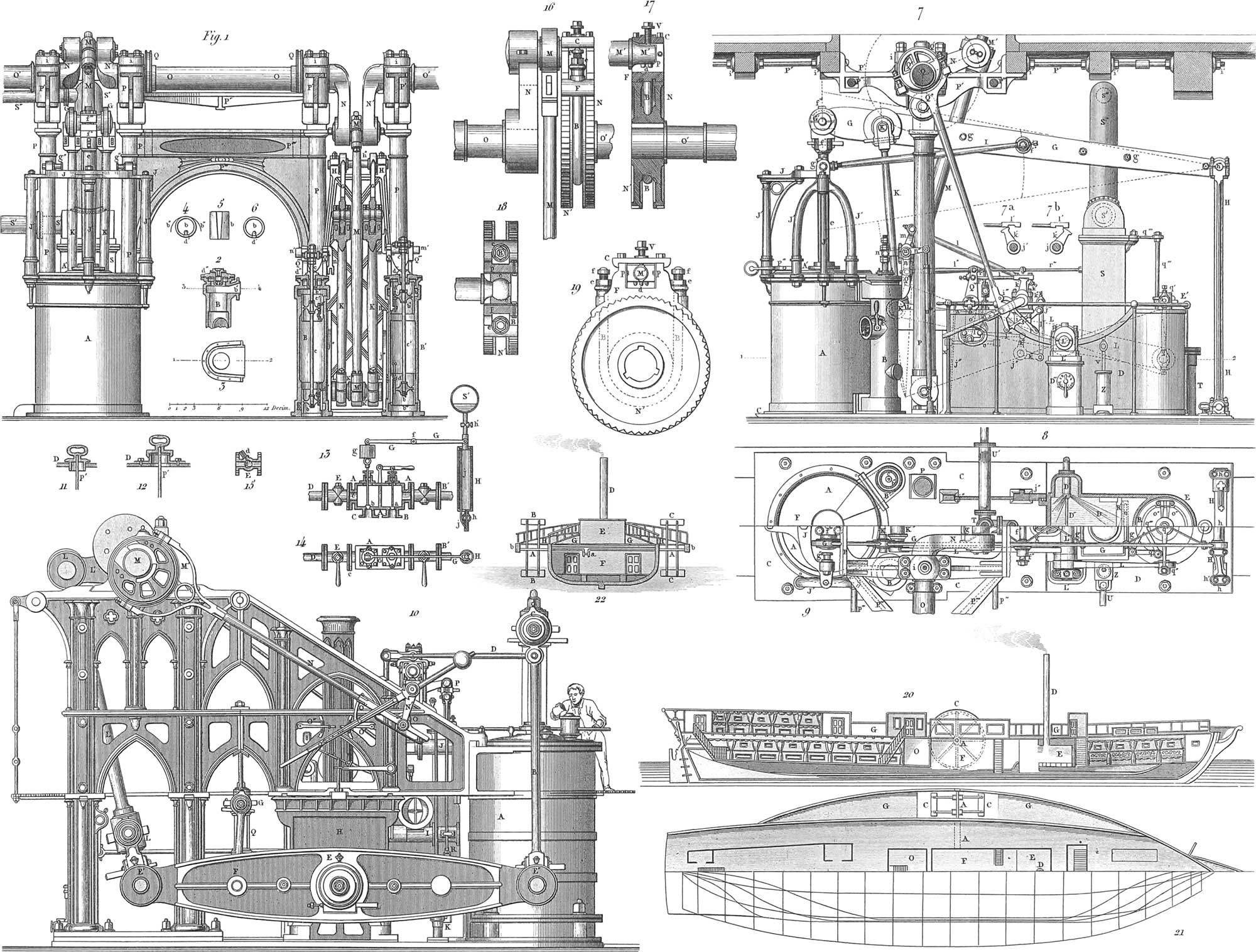 Steam engine blueprint фото 18