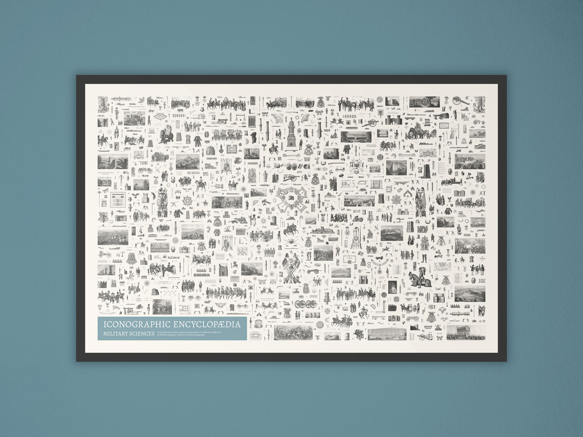 Poster hanging on wall