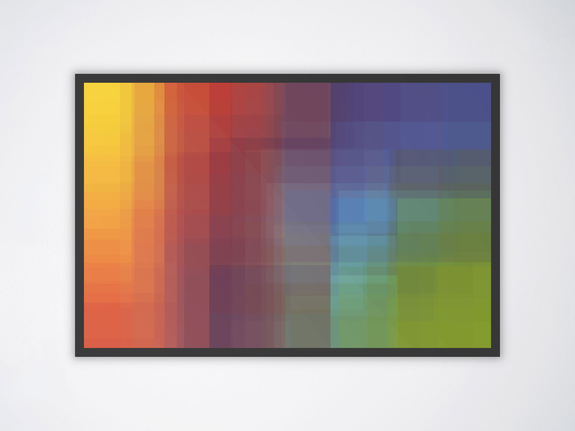 Poster hanging on wall