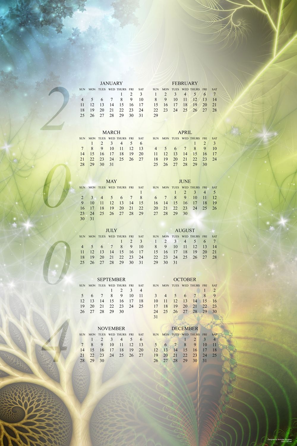 2004 Fractal Calendar II