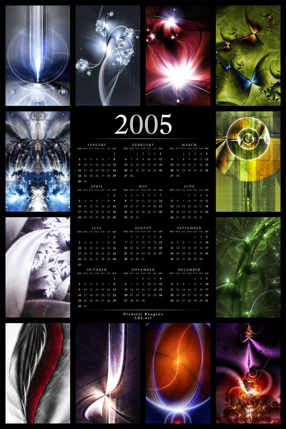 2005 Fractal Calendar