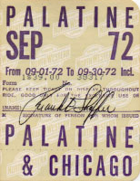September 1972 monthly ticket