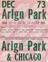 December 1973 monthly ticket