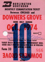 October 1974 monthly ticket