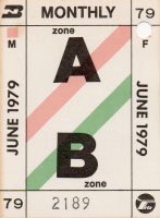June 1979 monthly ticket