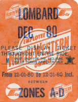 December 1980 monthly ticket