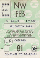 February 1981 monthly ticket