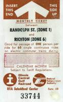 August 1983 monthly ticket