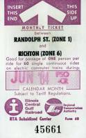 June 1984 monthly ticket
