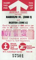 November 1984 monthly ticket