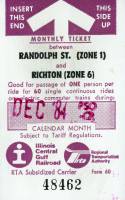 December 1984 monthly ticket