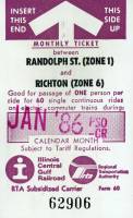 January 1986 monthly ticket