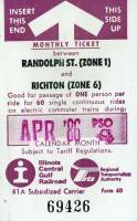 April 1986 monthly ticket