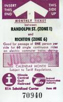 July 1986 monthly ticket