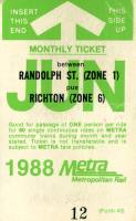 June 1988 monthly ticket