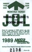 July 1989 monthly ticket