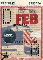 February 1991 monthly ticket