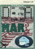 March 1992 monthly ticket