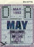 May 1992 monthly ticket