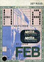 February 1993 monthly ticket
