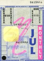 July 1993 monthly ticket