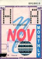 November 1994 monthly ticket