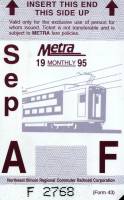 September 1995 monthly ticket
