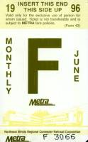 June 1996 monthly ticket