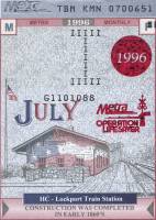 July 1996 monthly ticket