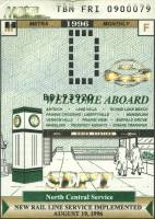 September 1996 monthly ticket